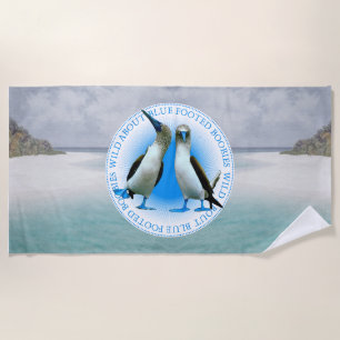 Galapagos Souvenir Blue Footed Boobies Beach Handt Strandtuch