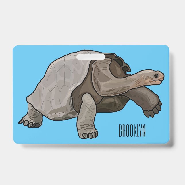 Galapagos-Tortoise-Cartoon Ausweis (Vorderseite)