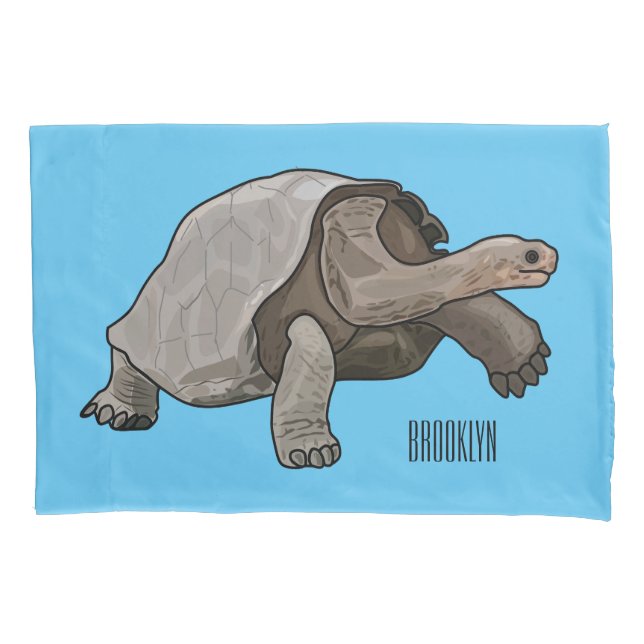 Galapagos-Tortoise-Cartoon Kissenbezug (Vorderseite)