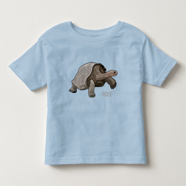 Galapagos-Tortoise-Cartoon Kleinkind T-shirt (Vorderseite)