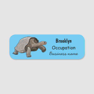 Galapagos-Tortoise-Cartoon Namensschild