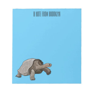 Galapagos-Tortoise-Cartoon Notizblock