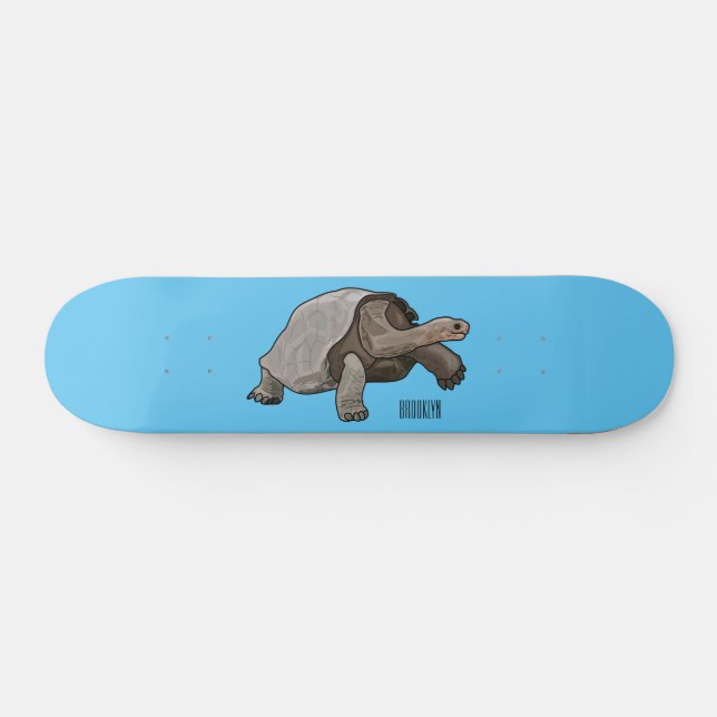 Galapagos-Tortoise-Cartoon Skateboard (Horizontal)