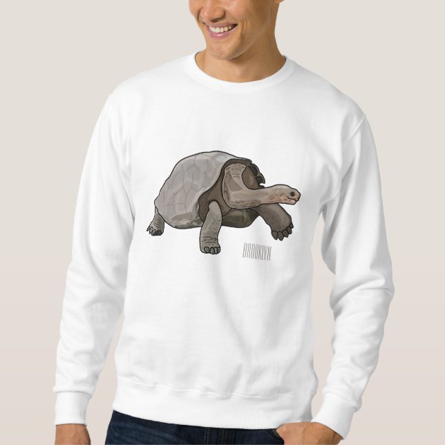 Galapagos-Tortoise-Cartoon Sweatshirt (Vorderseite)
