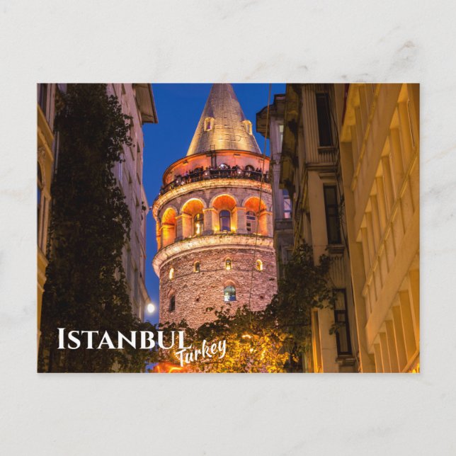 Galata Tower in Istanbul Türkei Postkarte (Vorderseite)