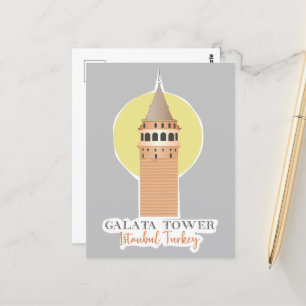 Galata Tower Istanbul Türkei Postcard Postkarte