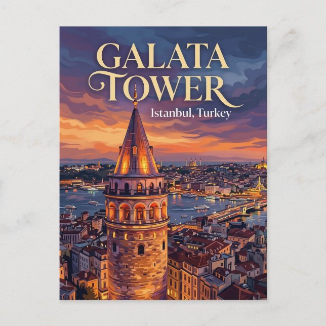 Galata-Turm, Istanbul, Marmara Postkarte (Vorderseite)