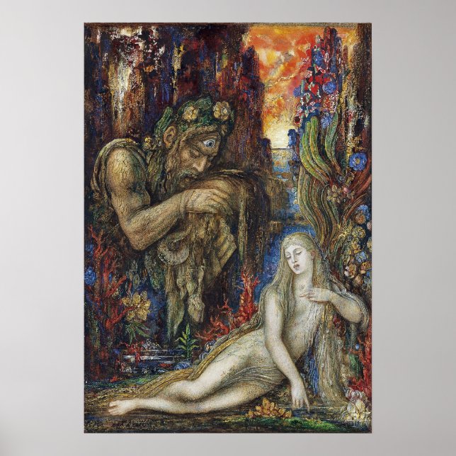 Galatea Gustave Moreau Watercolor Poster (Vorne)