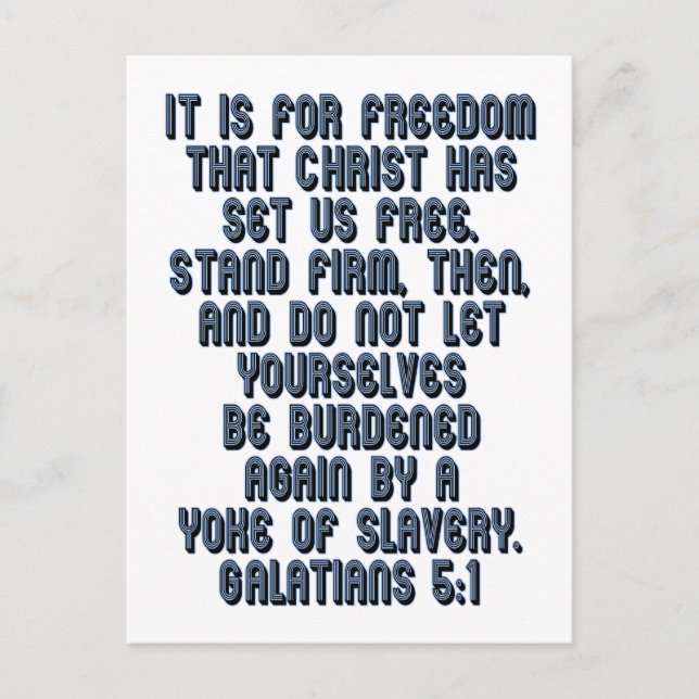 Galaten 5:1 postkarte (Vorderseite)