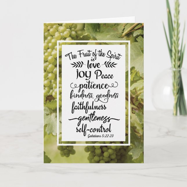 Galaten 5:22-23 Die Frucht des Geistes Karte (Vorderseite)