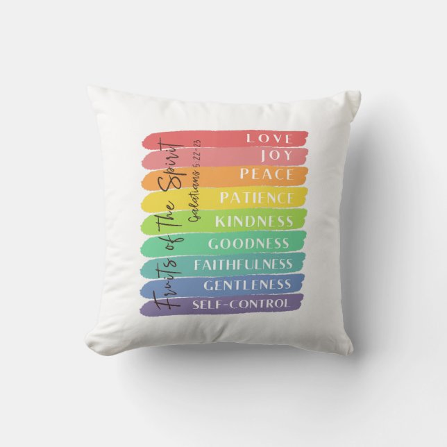 Galaten 5:22-23 Frucht des Geistes Kissen (Vorderseite)