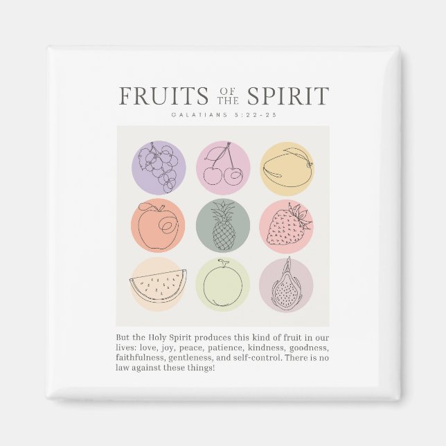 Galaten 5:22-23 Frucht des Geistes Magnet (Vorne)