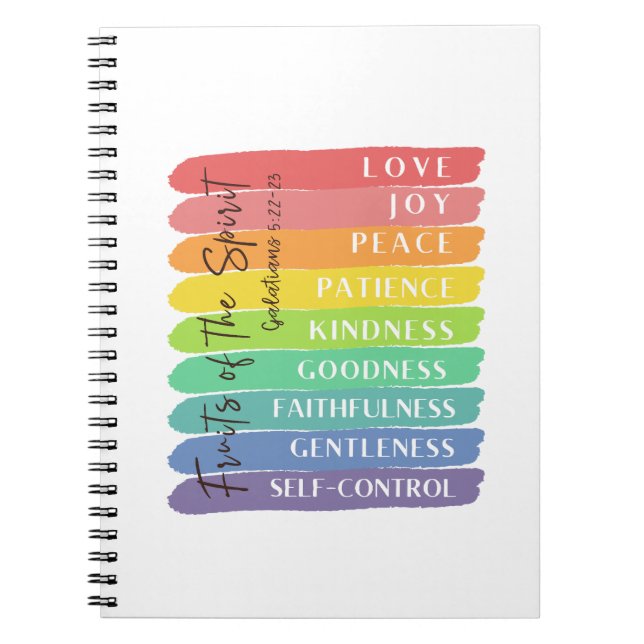 Galaten 5:22-23 Frucht des Geistes Notizblock (Vorderseite)