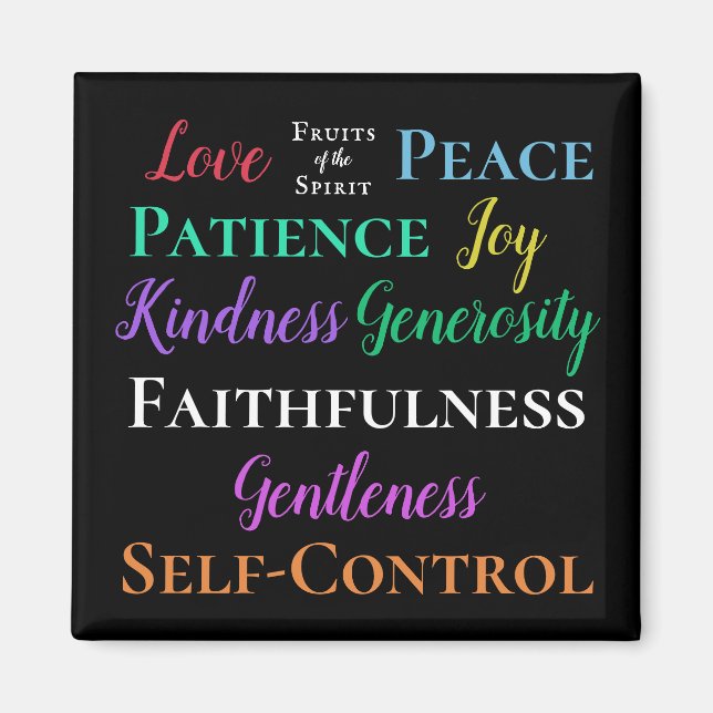 Galaten 5:22-23 Früchte des Geistes Magnet (Vorne)