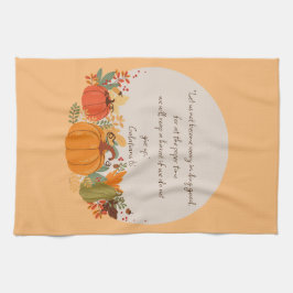Galaten 6:9 Ernte Herbst Dankbarer Pumpkin Geschirrtuch