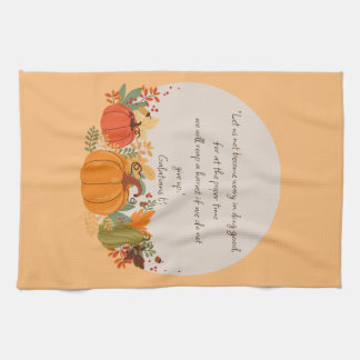 Galaten 6:9 Ernte Herbst Dankbarer Pumpkin Geschirrtuch