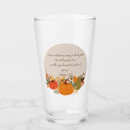Galaten 6:9 Ernte Herbst Dankbarer Pumpkin Glas