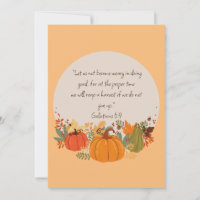 Galaten 6:9 Ernte Herbst Dankbarer Pumpkin