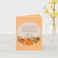 Galaten 6:9 Ernte Herbst Dankbarer Pumpkin