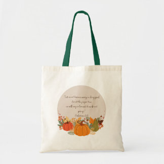 Galaten 6:9 Ernte Herbst Dankbarer Pumpkin Tragetasche