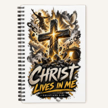 GALATER 2:20 Christus lebt in mir Notizbuch