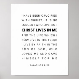 Galater 2:20 Christus lebt in mir Poster