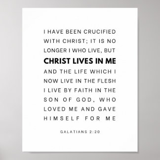Galater 2:20 Christus lebt in mir Poster