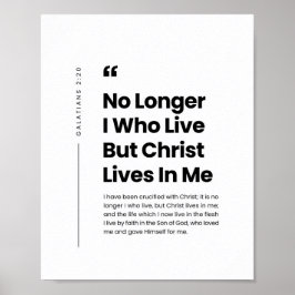 Galater 2:20 Christus lebt in mir Poster