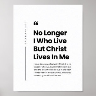 Galater 2:20 Christus lebt in mir Poster