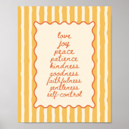 Galater 5:22-23 Frucht des Geistes Poster
