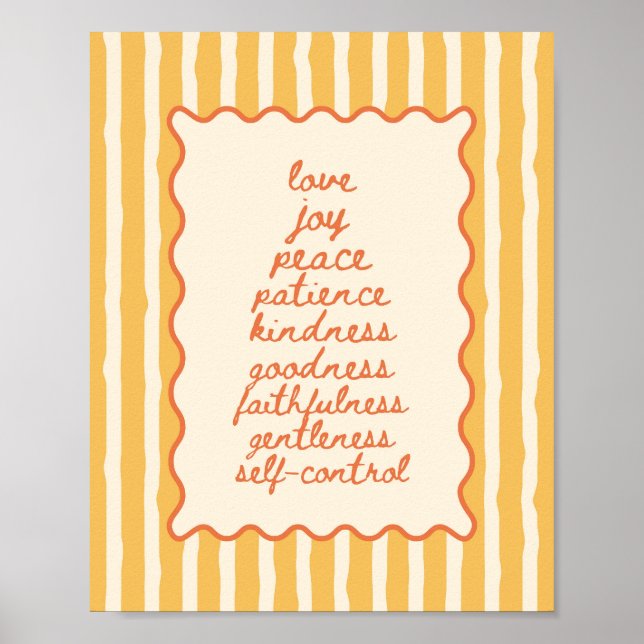 Galater 5:22-23 Frucht des Geistes  Poster (Vorne)
