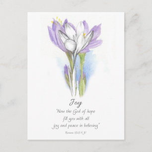 Galater Frucht des Geistes Freude Schrift Krokus Postkarte