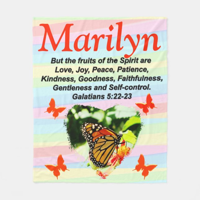GALATIANER 5:22 FRÜCHTE DES SPIRITT CUSTOM BLANKET FLEECEDECKE (Vorderseite)