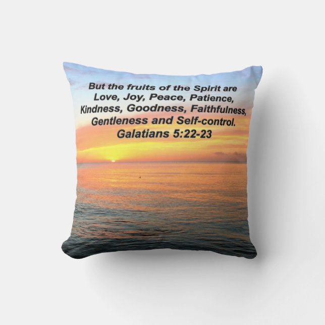 GALATIANERFRÜCHTE DER SPIRITUELLEN BIBELLVERSE KISSEN (Vorderseite)