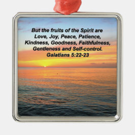 GALATIANERFRÜCHTE DER SPIRITUELLEN BIBELLVERSE ORNAMENT AUS METALL