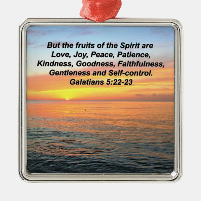 GALATIANERFRÜCHTE DER SPIRITUELLEN BIBELLVERSE ORNAMENT AUS METALL (Vorne)