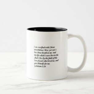 Galatians 2:20 Kaffee-Tasse Zweifarbige Tasse