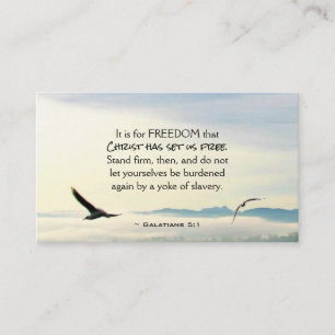 Galatians 5:1 Für FREEDOM Christ hat Set uns koste Visitenkarte