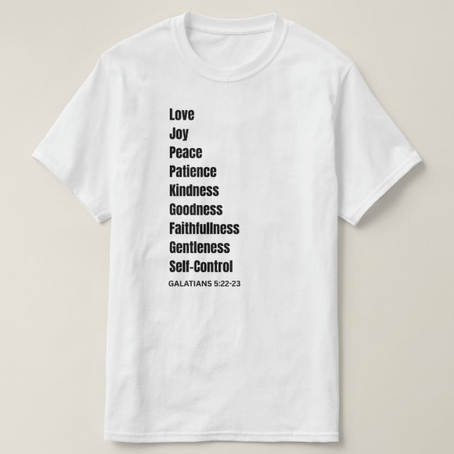 GALATIANS 5:22-23 Blk Mens T - Shirt (Design vorne)