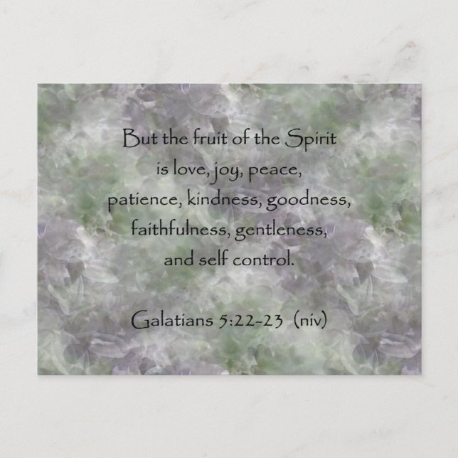 Galatians 5:22-23 ~ Fruit of the Spirit Postkarte (Vorderseite)