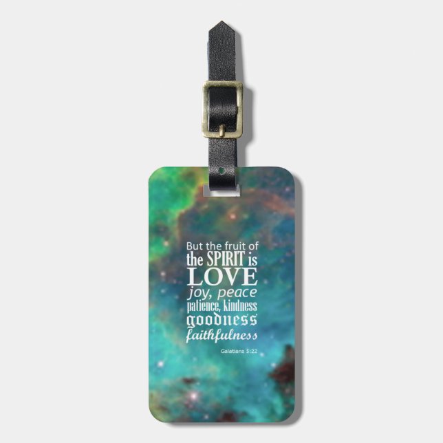 Galatians 5:22 gepäckanhänger (Vorderseite vertikal)