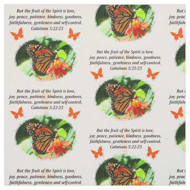 GALATIANS 5 BUTTERFLY FOTO DESIGN STOFF (Muster)