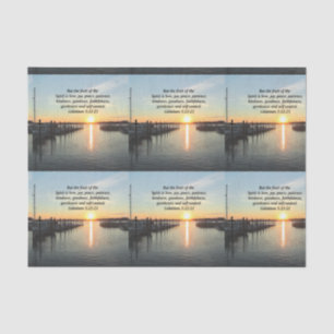 GALATIANS 5 SONNENSET FOTO SEIDENPAPIER