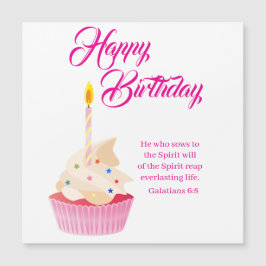 Galatians 6:8 Christian Birthday Wishes Magnetkarte