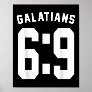 Galatians 6_9 Sports Jersey Christliche Motivation Poster