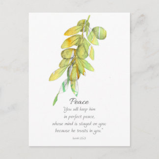 Galatians Fruit of the Spirit Peace Olive Branch Postkarte