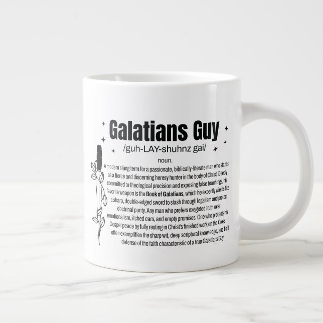GALATIANS-TYP Christlich Jumbo-Tasse (Rechts)