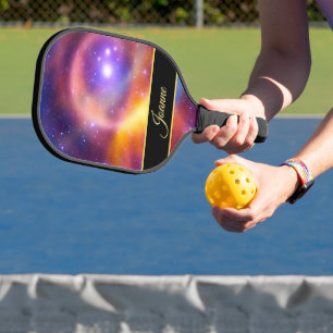 Galaxie Abstrakte Sterne Kosmische Gase Ihr Name Pickleball Schläger
