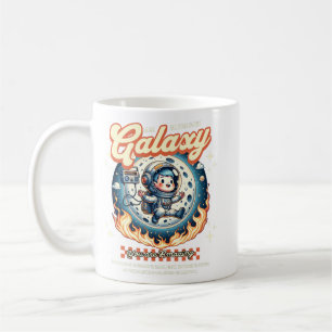 Galaxie-Astronaut-Katze süße Raumillustration  Kaffeetasse