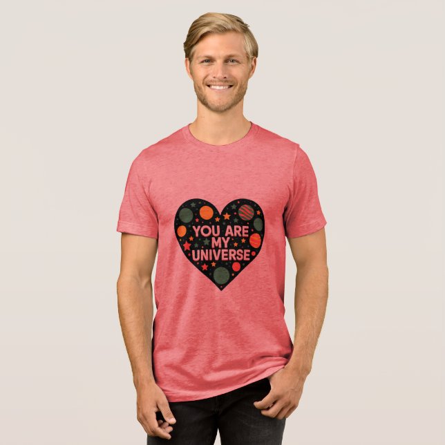 Galaxie der Liebe Tri-Blend Shirt (Vorderseite voll)